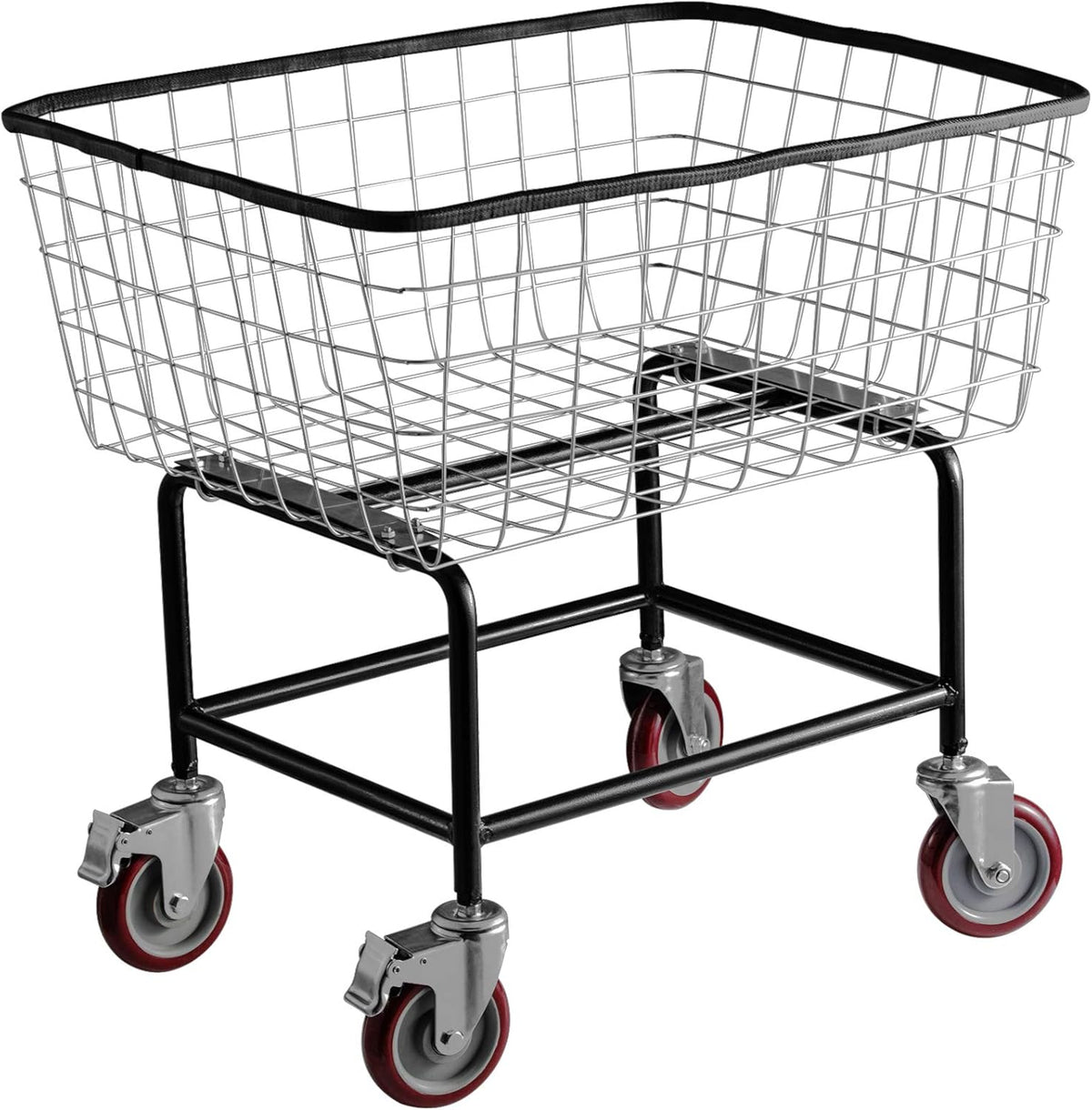 2.5 Bushel Wire Laundry Cart with Wheels Z504
