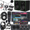 Audio Interface with Studio Monitors and Cables O493