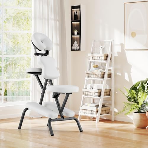 White Portable Massage Chair with Carrying Bag W454