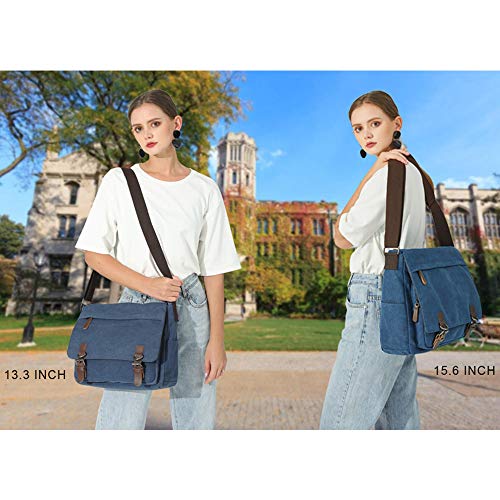 Canvas Messenger Bag for 15.6 Inch Laptop V84821