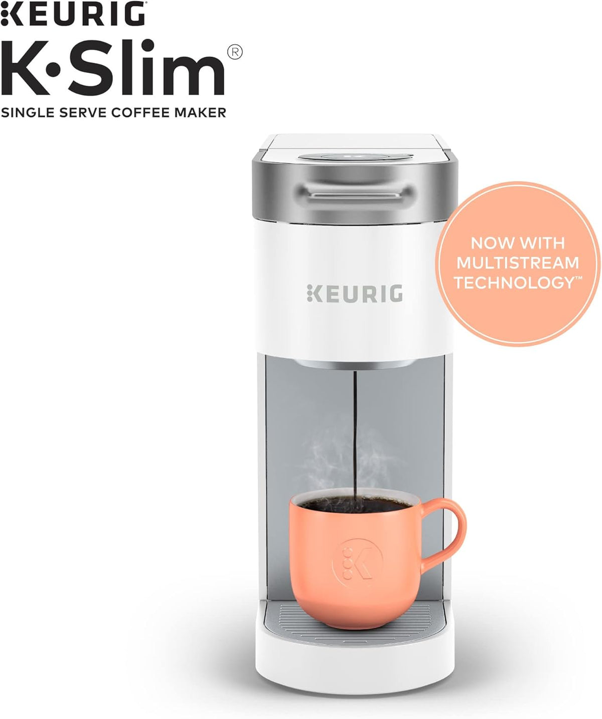White Single Serve K-Cup Pod Coffee Maker & Black Single Serve Coffee Maker G27957