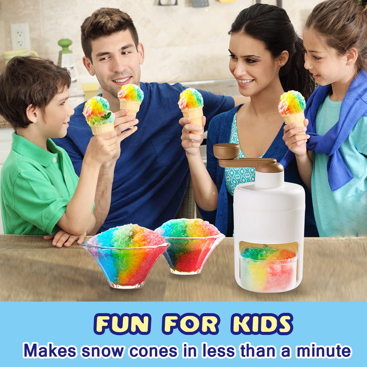 Portable Shaved Ice Machine with Cube Trays H1405