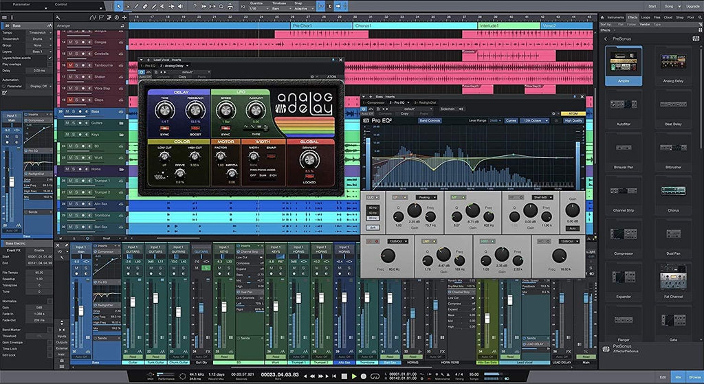 Audio Interface with Studio Monitors and Cables O493