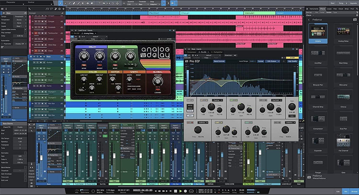 Audio Interface with Studio Monitors and Cables O493