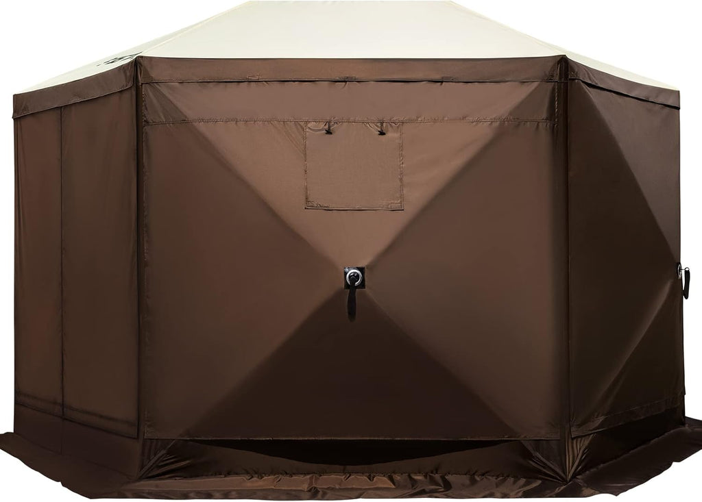 12x12 Foot Pop up Canopy Gazebo with Mesh Window and Carry Bag S17219