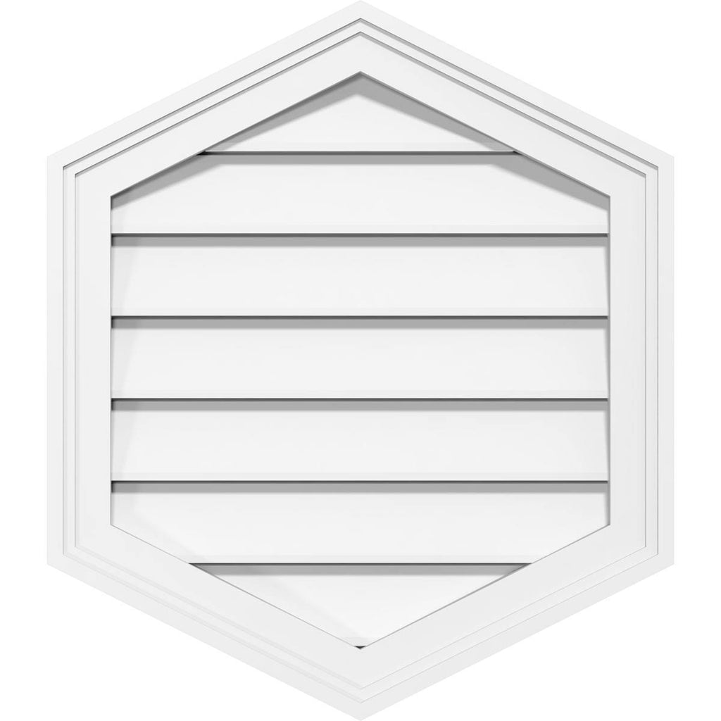 Vertical Peaked Surface Mount PVC Gable Vent L701502