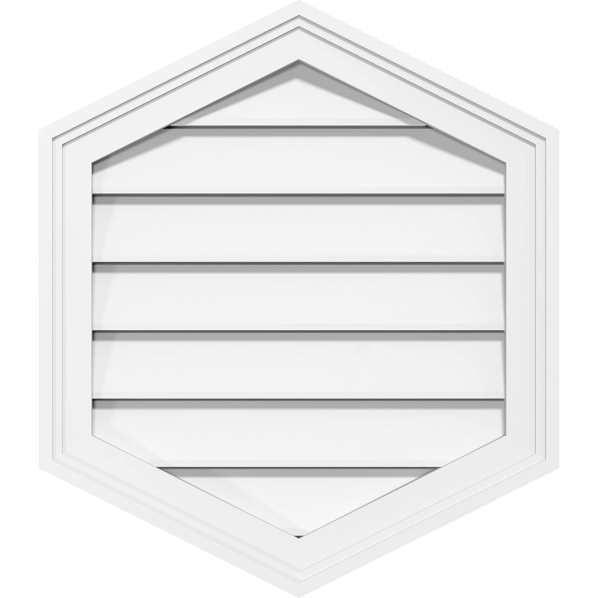 Vertical Peaked Surface Mount PVC Gable Vent L701502