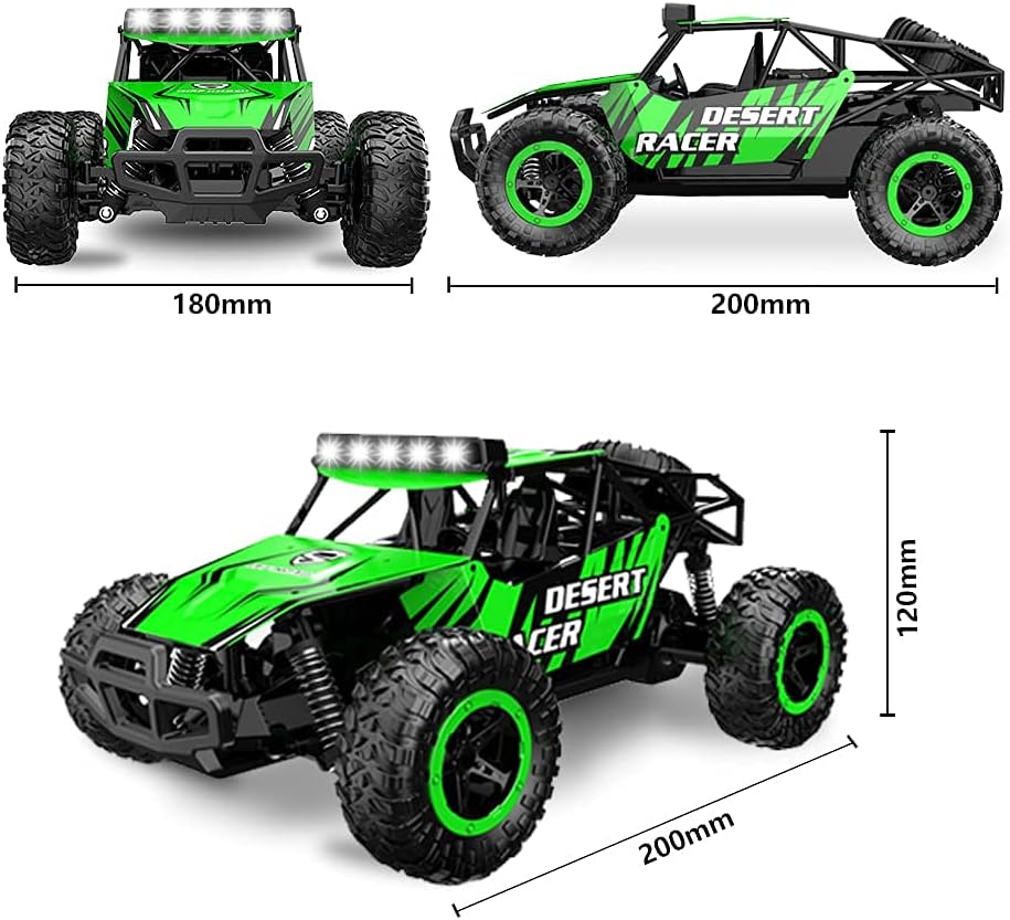 Remote Control Car 1/16 Scale Off-Road Monster Truck Green Z1963