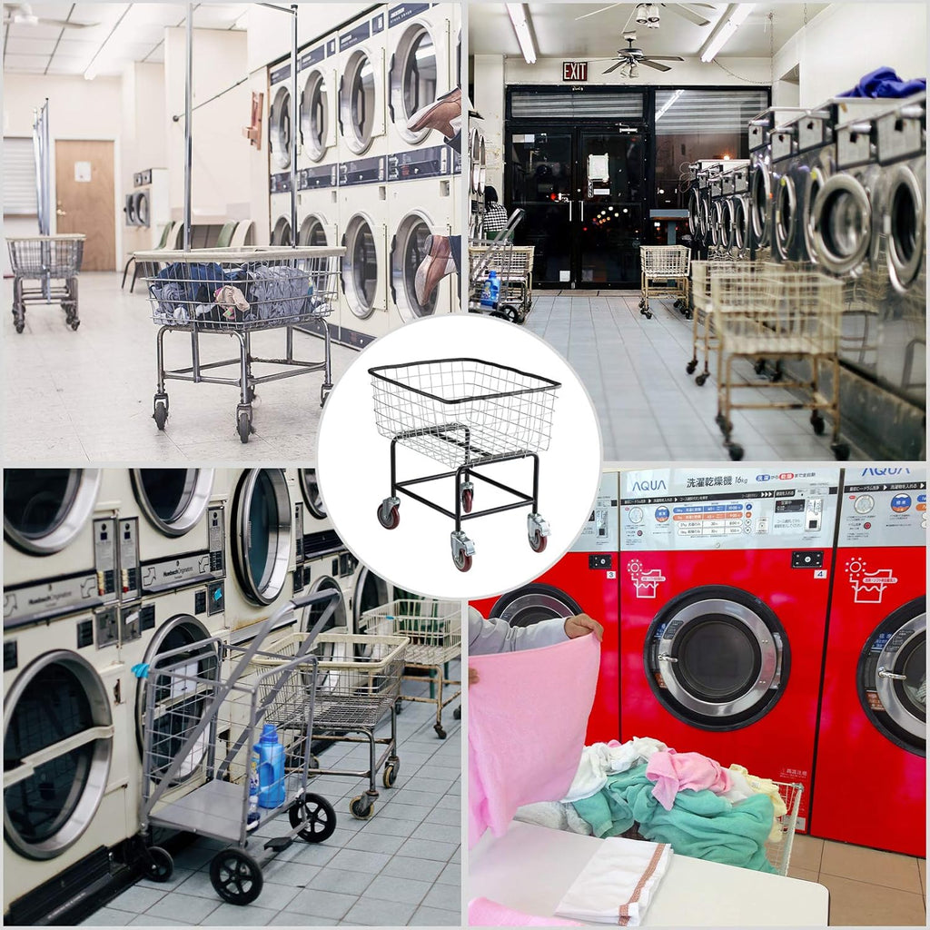 2.5 Bushel Wire Laundry Cart with Wheels Z504