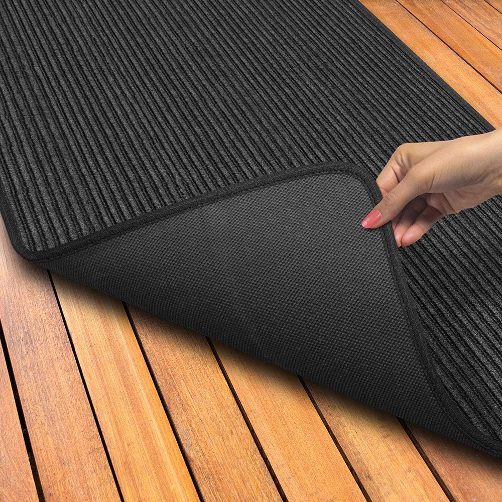 Indoor Outdoor Carpet Runner with Skid-Resistant Rubber Backing C29458