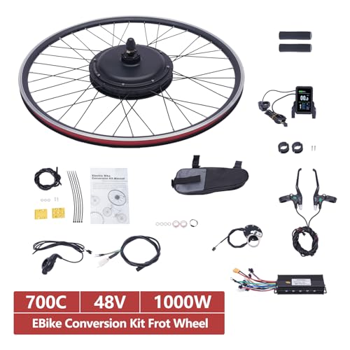 48V 1000W 700C 28"/29" Front/Rear Wheel Electric Bicycle Hub Kit with LCD Display & PAS K525