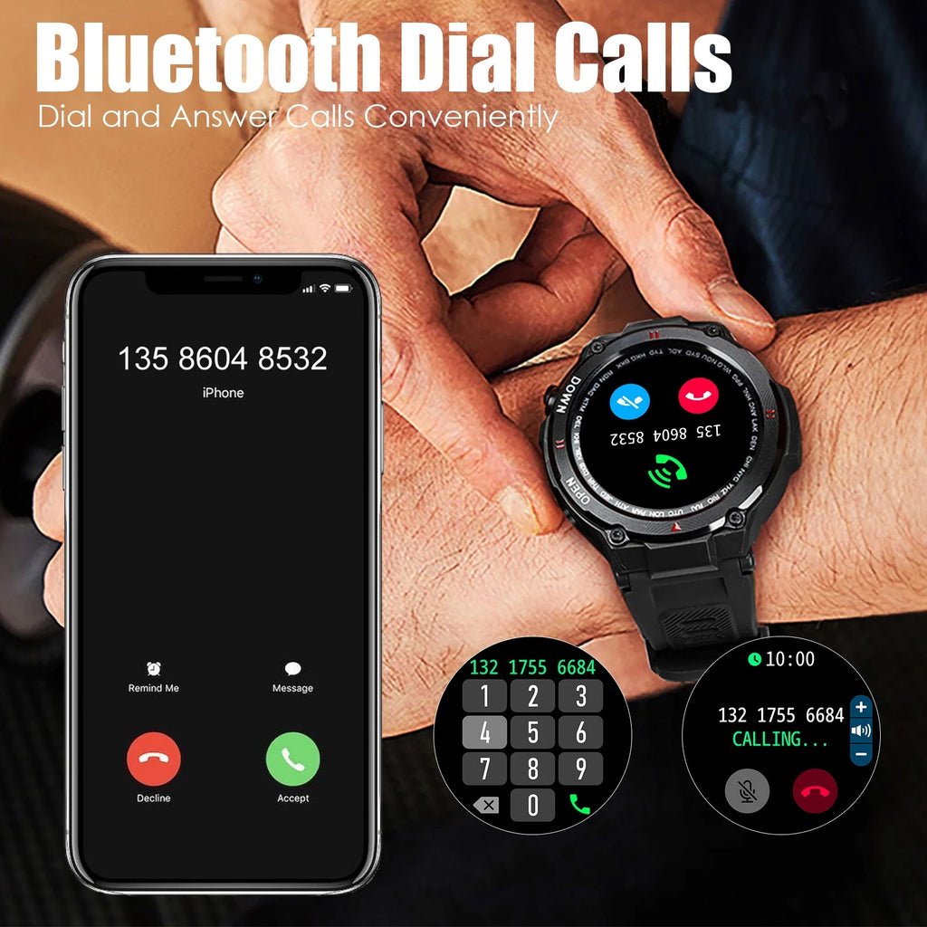 1.3'' HD Touch Screen Tactical Smartwatch K7761