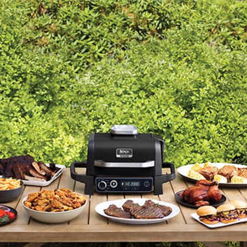 Grey 7-in-1 Outdoor Electric Grill & Smoker I978