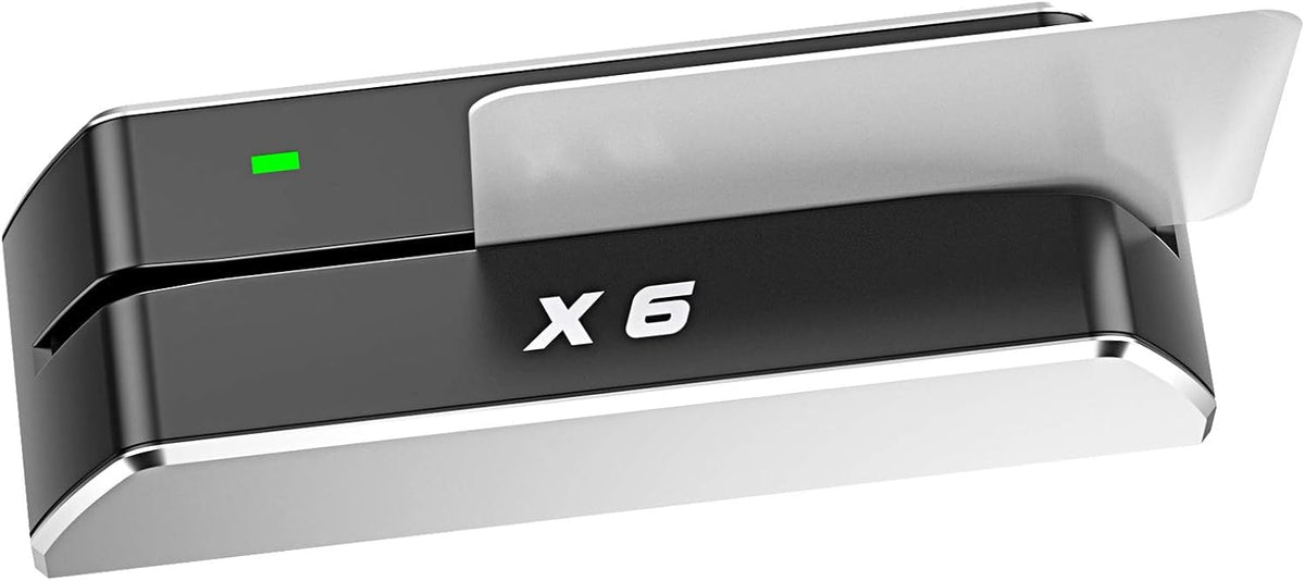 X6 BT Bluetooth Magnetic Card Reader Writer USB 3 Tracks Swipe Encoder V24838