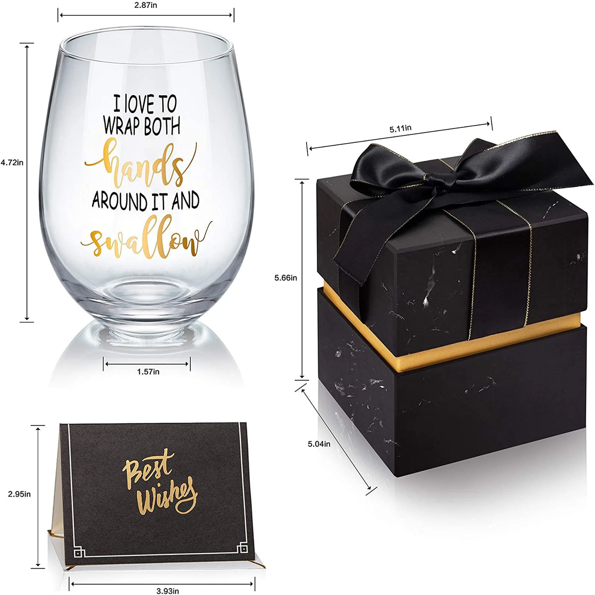 Funny Stemless Wine Glass G375