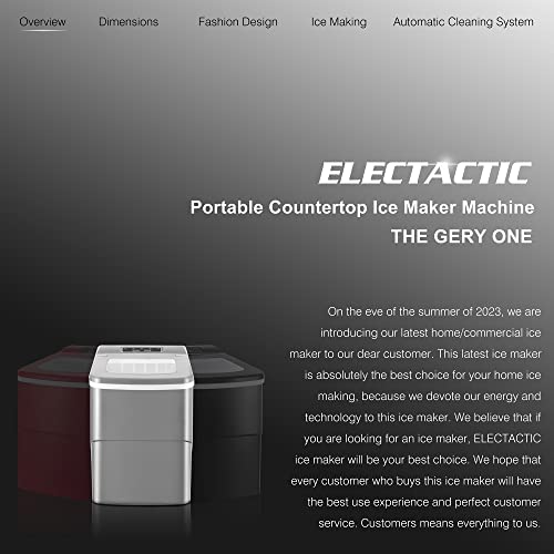 Black Countertop Ice Maker with Ice Scoop & Basket Q3045