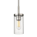 Mini Pendant with Ribbed Clear Glass U654236