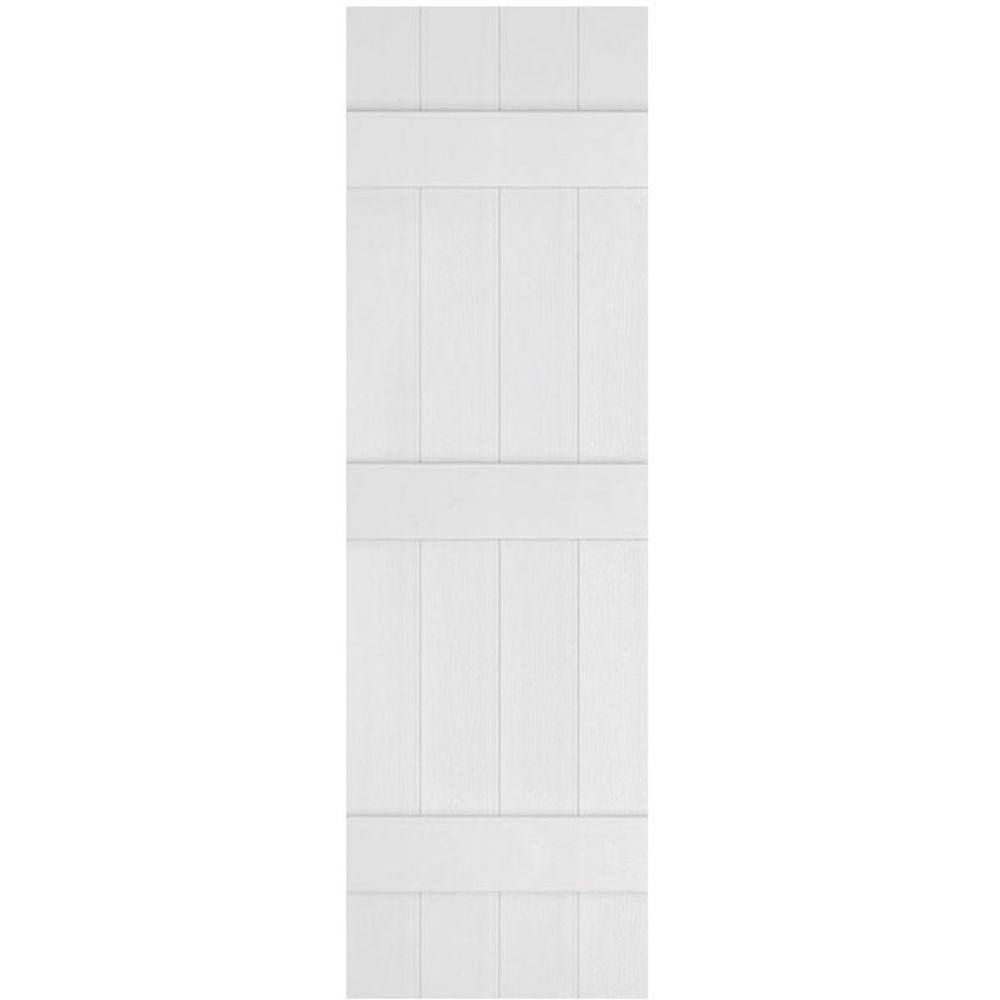 White Vinyl Board-n-Batten Shutters R891112