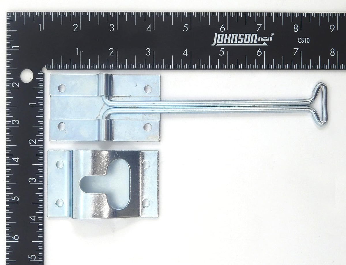 8 Metal T-Style Door Holder Zinc Plated Steel Pack of 2 X4752