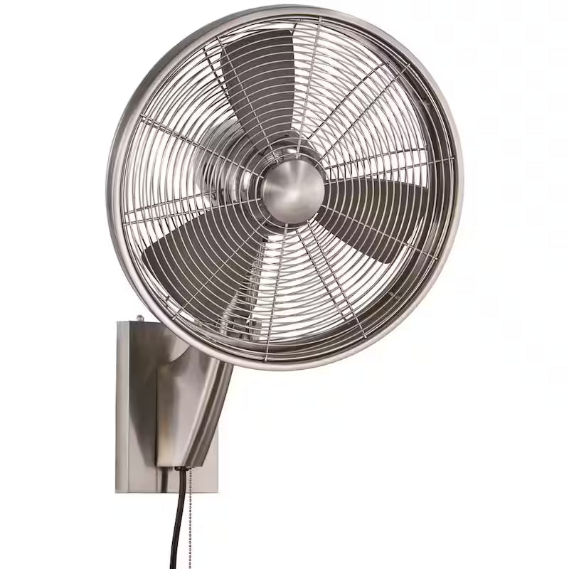 15 in. Indoor/Outdoor Brushed Nickel Wall Mount Fan U519