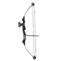 Black Compound Bow with 5-Spot Paper Target A952298