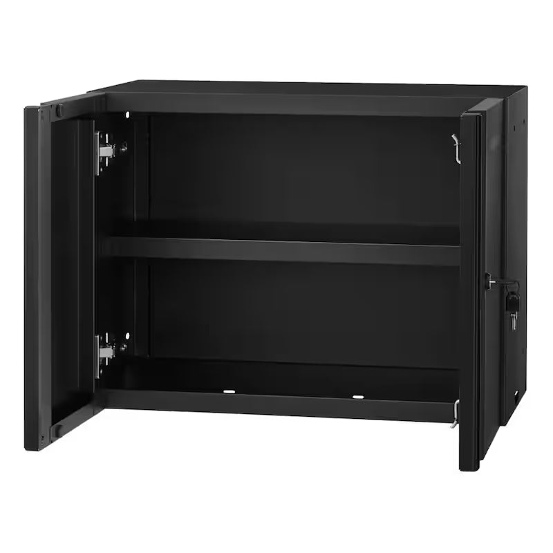 Black 24-Gauge Steel Wall Mounted Garage Cabinet E434