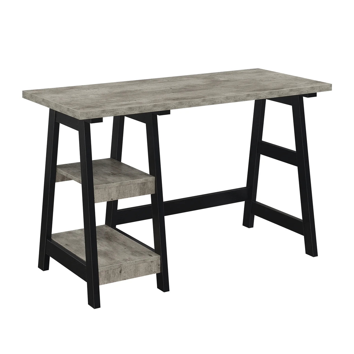 Trestle Desk With Shelves U209