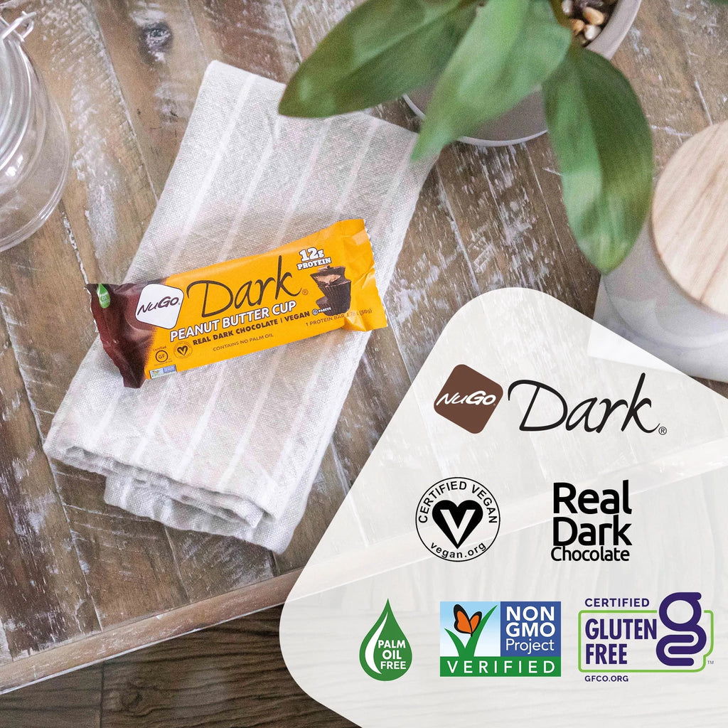 Dark Chocolate Peanut Butter Cup, 12g Vegan Protein, Gluten Free, 12 Count D527250