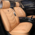 Blue Leather Car Seat Covers 5 Seats Full Set K299