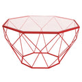 Modern Octagon Glass Top Coffee Table I596573