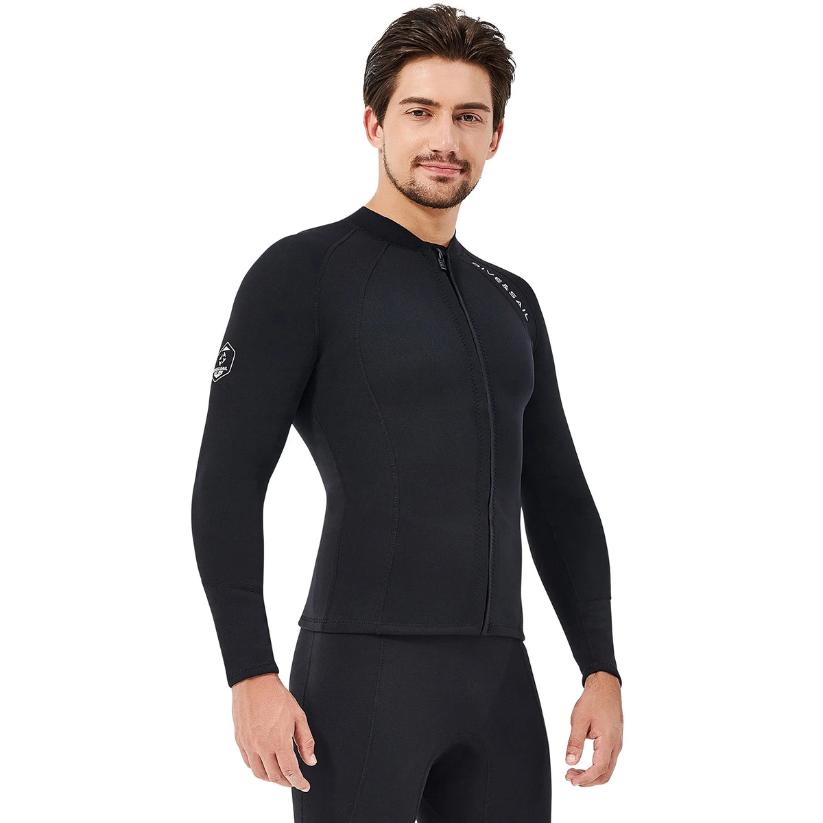 2mm Neoprene Front Zipper Wetsuits Jacket Long Sleeves G293