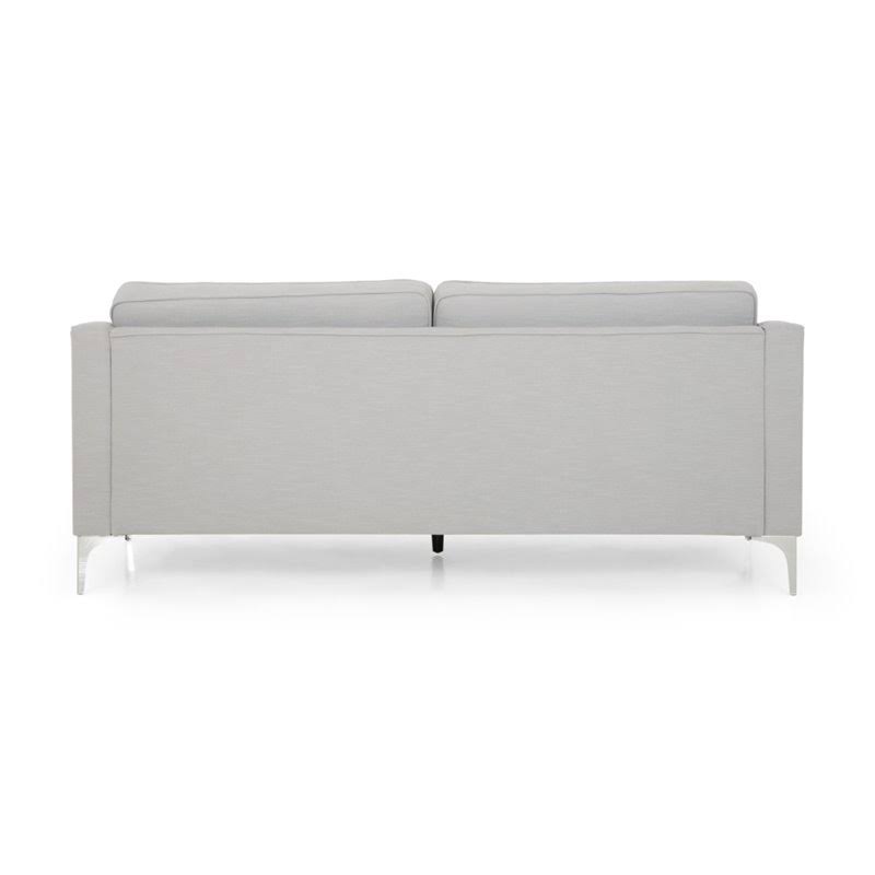 Pebble Gray and Silver Fabric Sofa T675515
