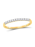 10kt Yellow Gold Diamond Wedding Band 1/6 Cttw O22094
