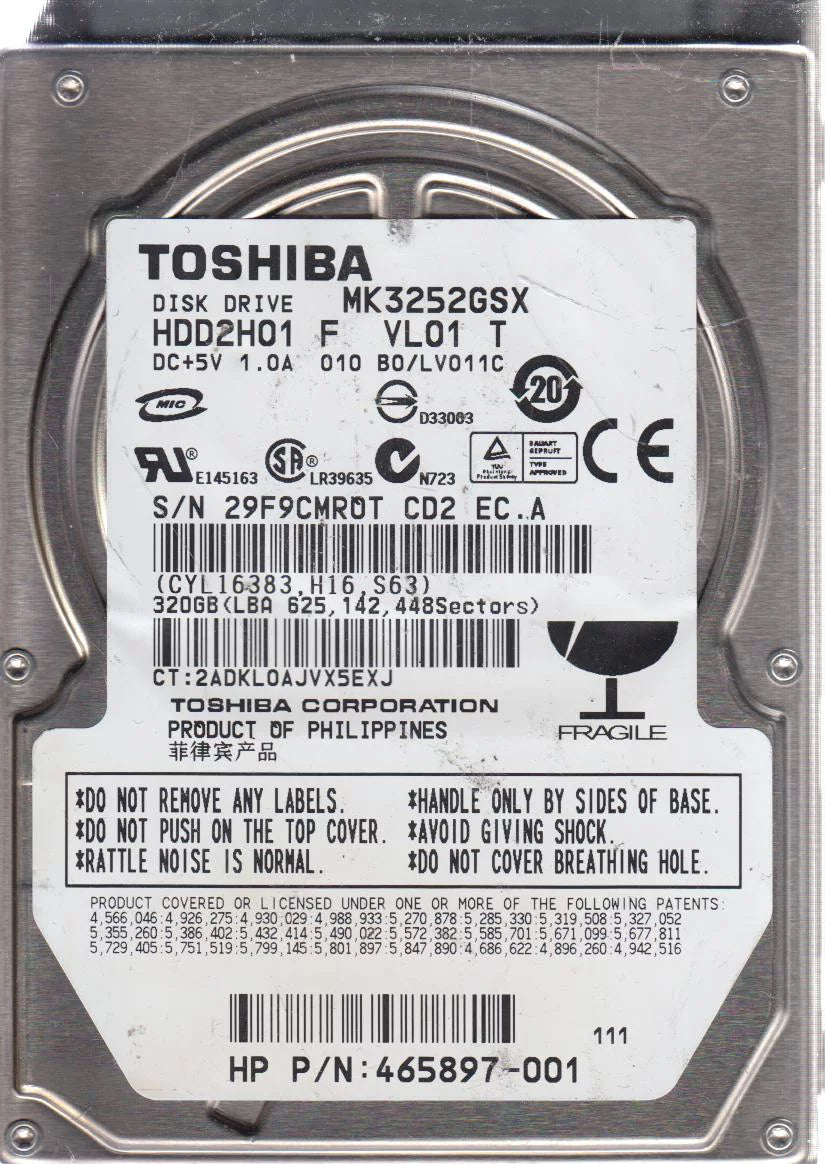 320GB SATA 2.5 Hard Drive U611796