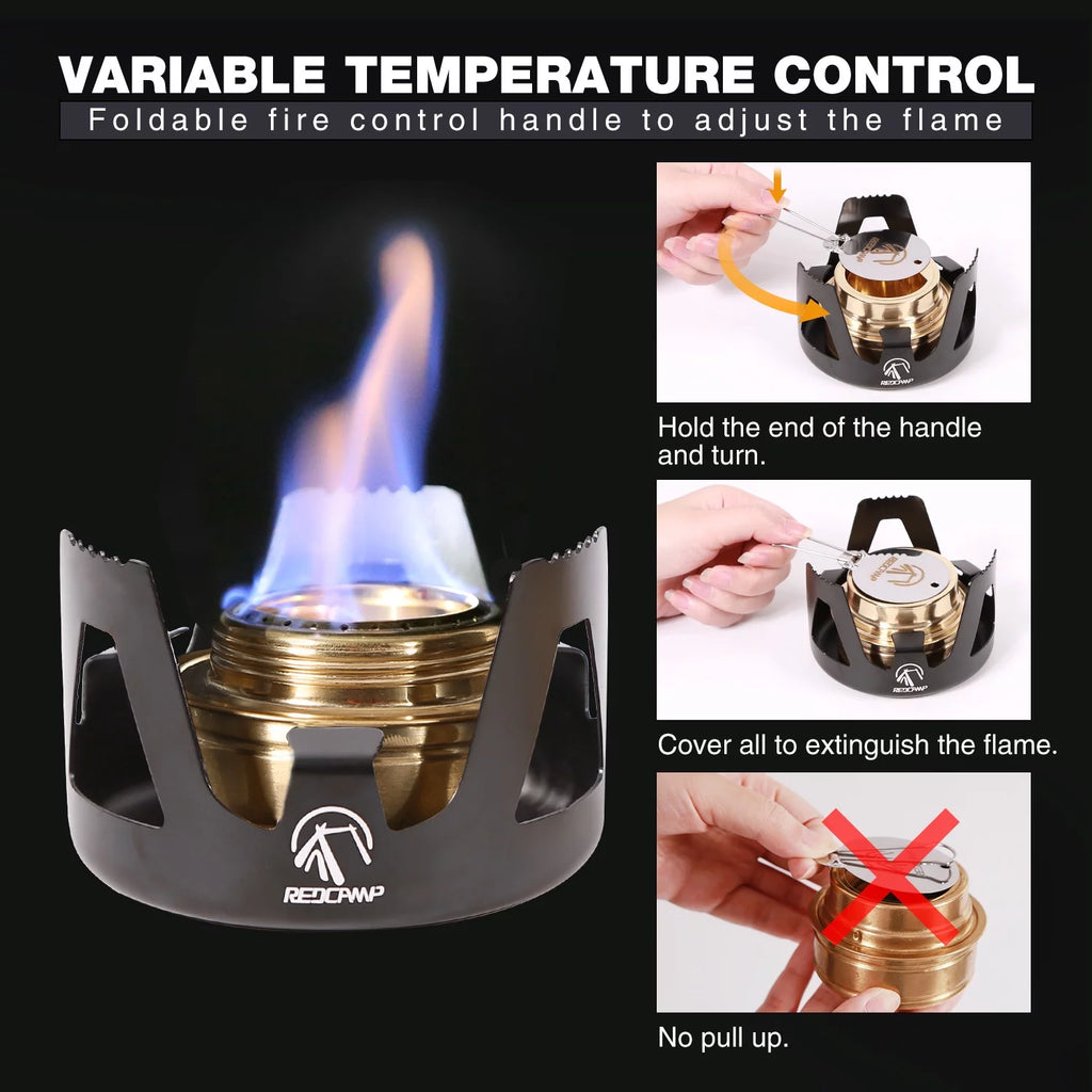 Lightweight Brass Alcohol Stove Burner with Stand O12936