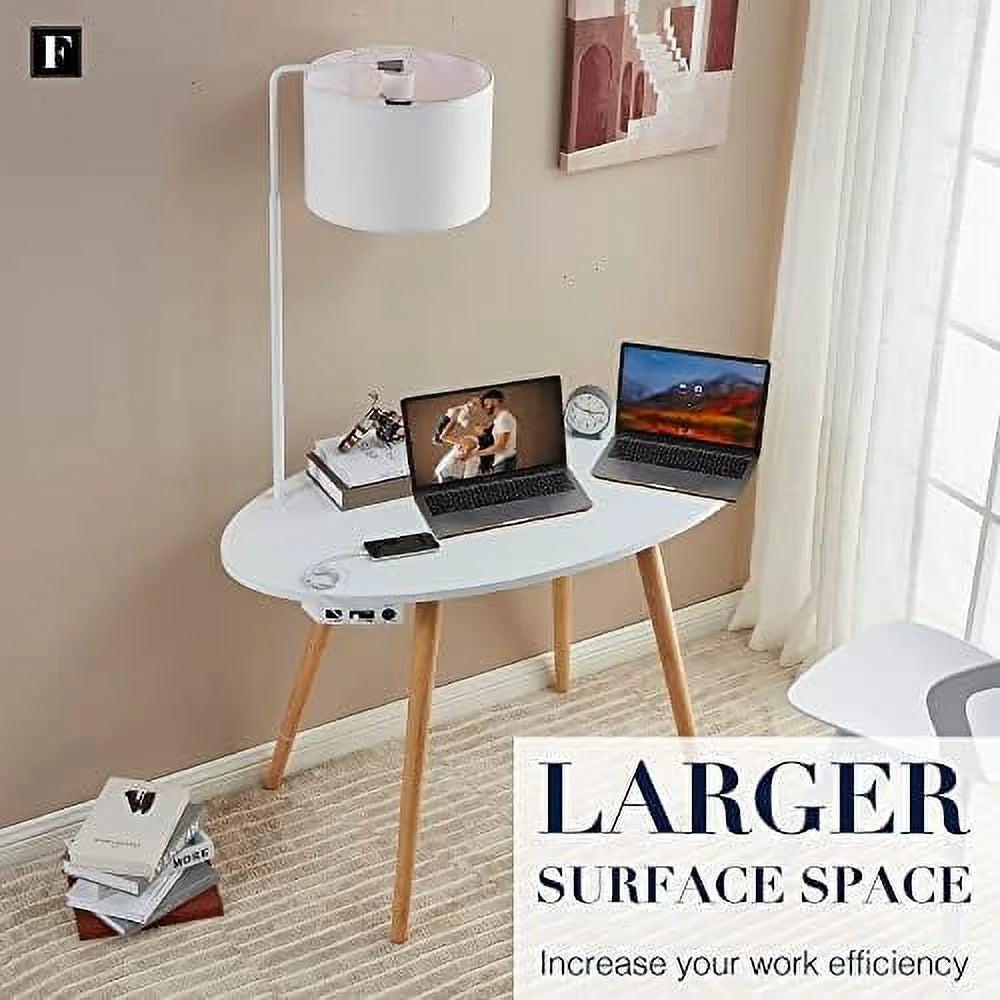 39" Mid Century Desk with USB Charging Station X6797