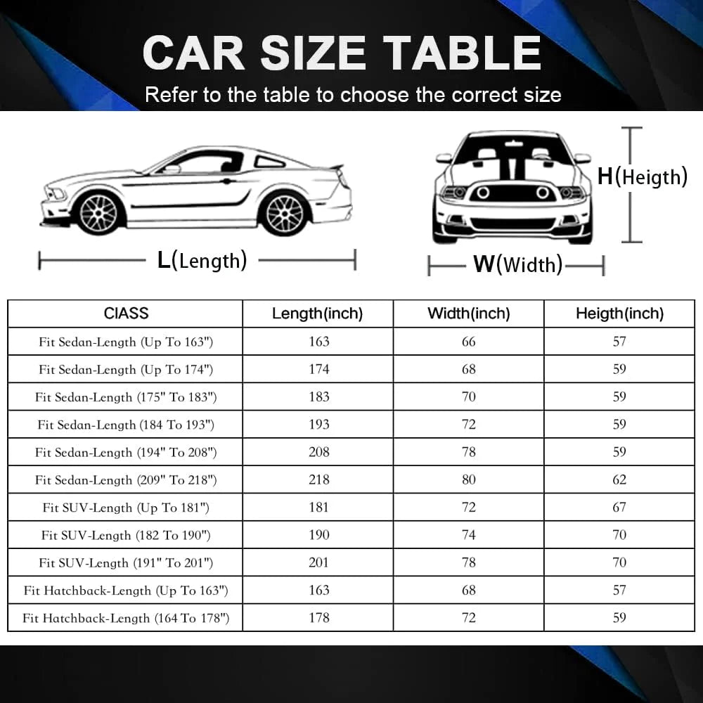 Blue All Weather Waterproof Car Cover Z27967