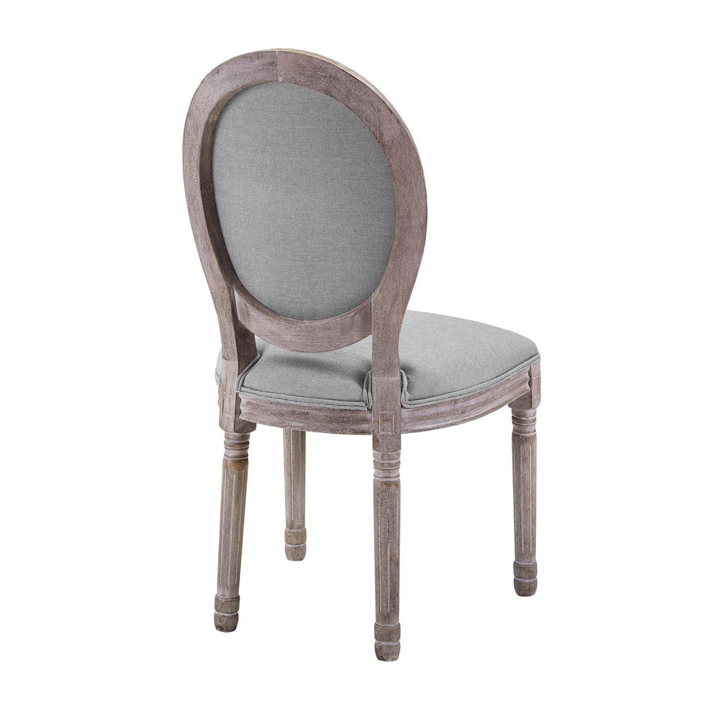 Light Grey Fabric Wood Dining Chair Set of Two N12808