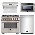 36 Inch Gas Burner Electric Oven Pro Range, Wall Mount Range Hood, Microwave Drawer, Dishwasher U181