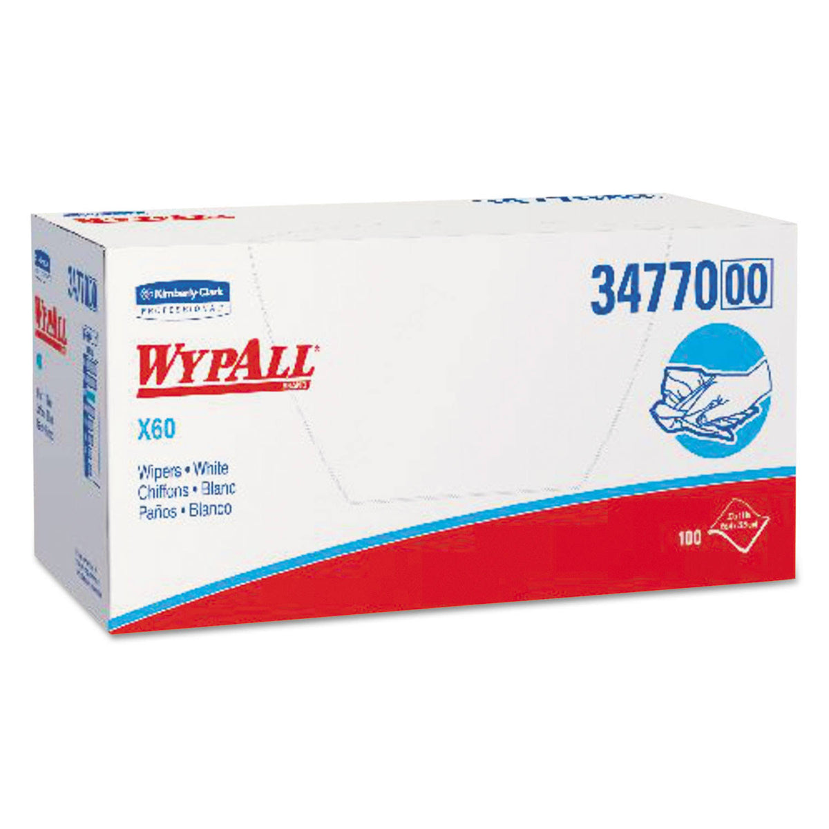 1/4 Fold White Wipers, 11 x 23, 100/Box, 9/Carton Y374663