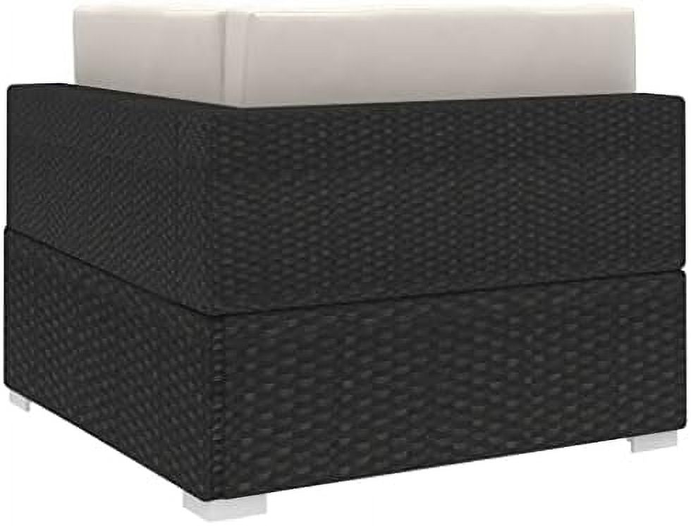 Gray Poly Rattan Sectional Corner Chair with Cushions Y897