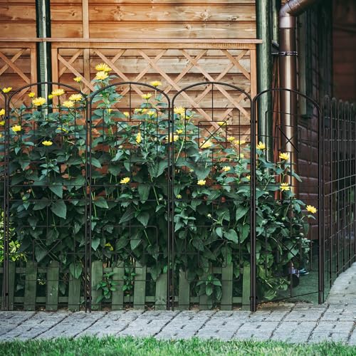 Decorative Garden Fence 10 Pack Rustproof Metal G738961