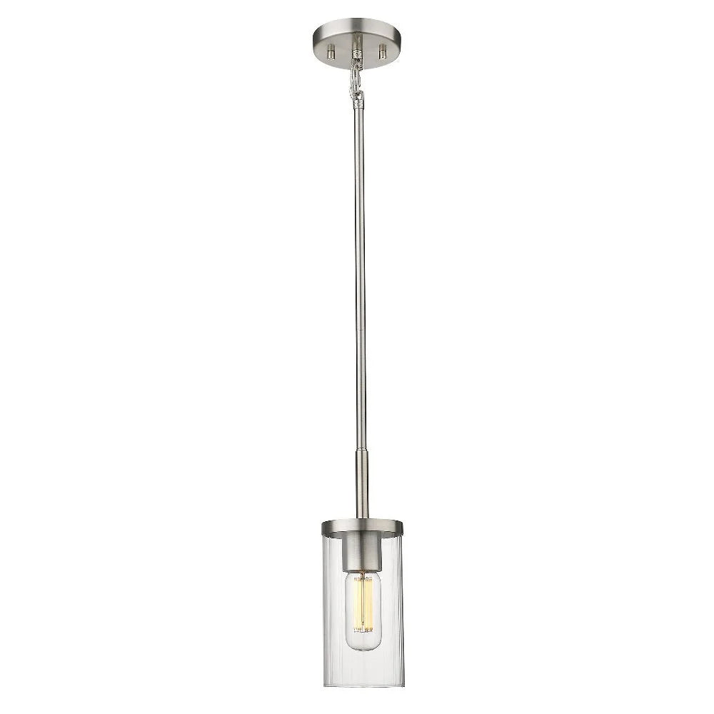 Mini Pendant with Ribbed Clear Glass U654236