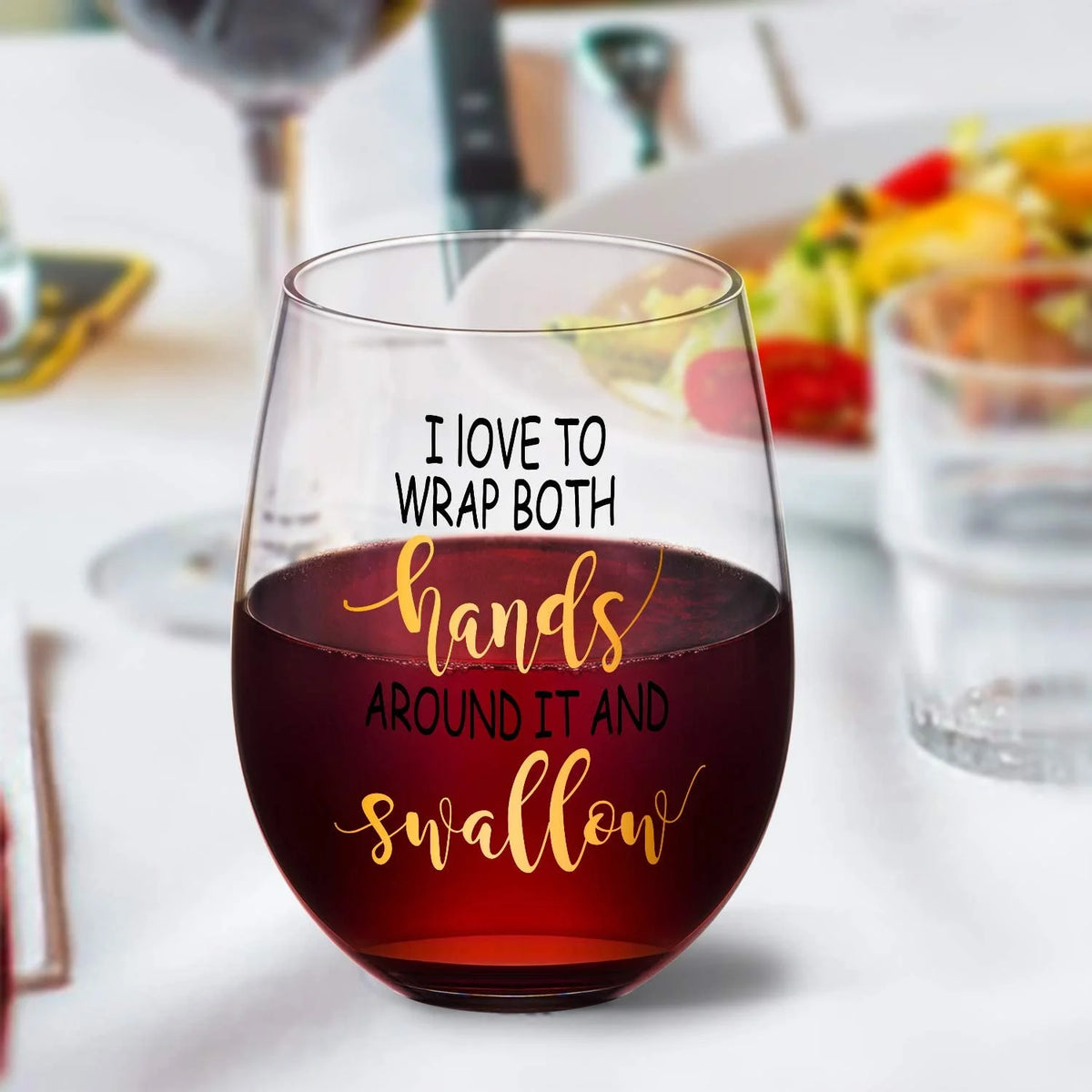 Funny Stemless Wine Glass G375