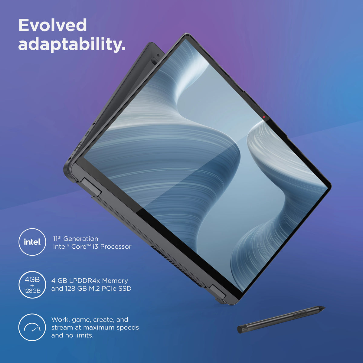 14.0" FHD Touch Core i3 4GB 128GB Graphite Grey Windows 11 Laptop N669453