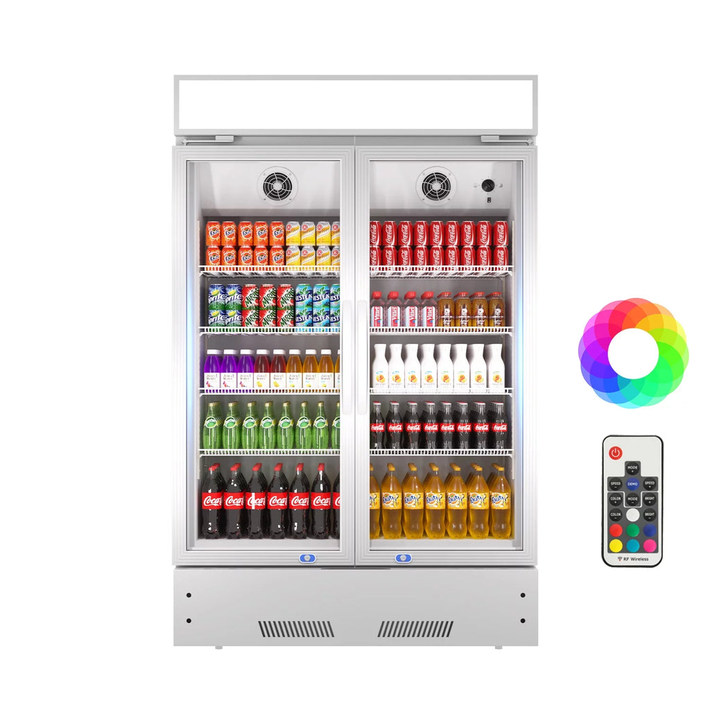 38'' Commercial Beverage Display Refrigerator with 2 Glass Doors S4048