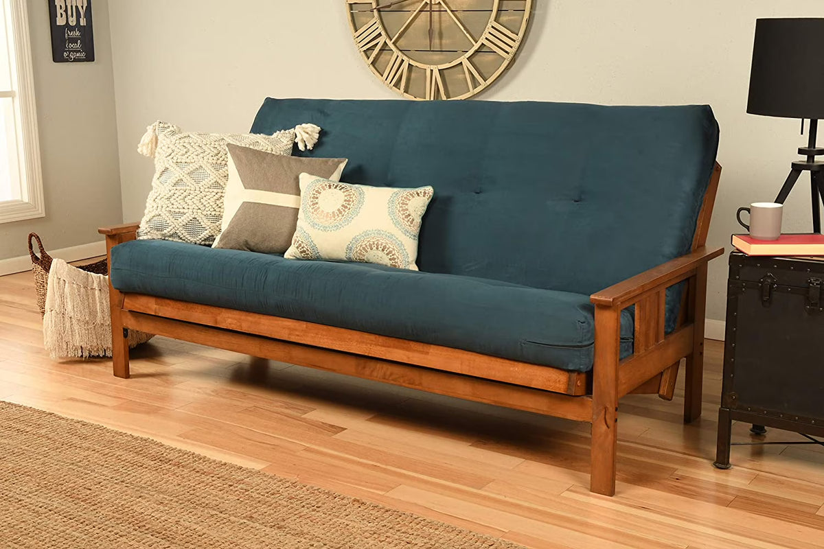 Blue Suede Fabric Futon Mattress J187