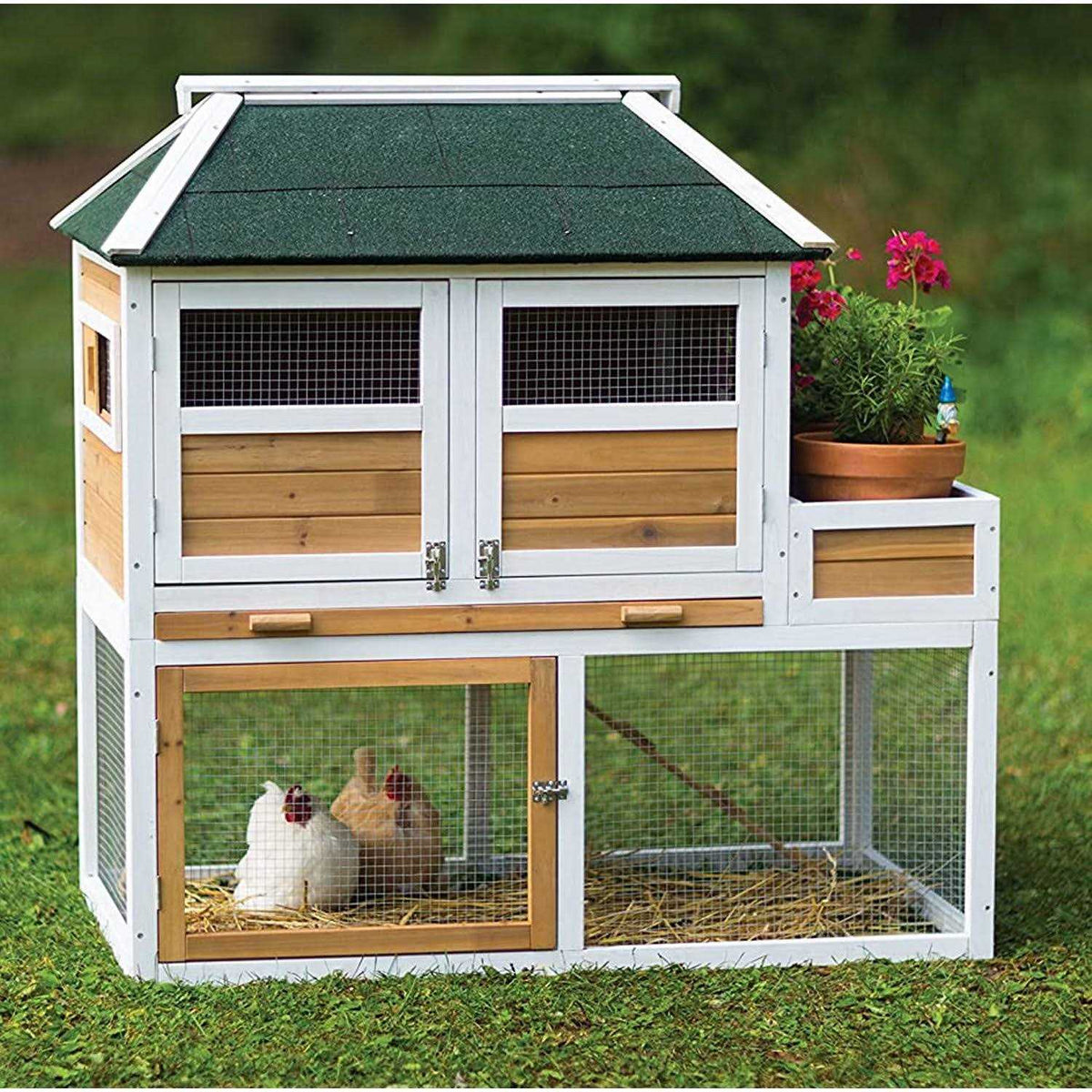 Chicken Coop with Herb Planter K531