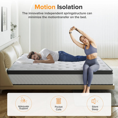 12 Inch Memory Foam Innerspring Hybrid Queen Mattress K190945