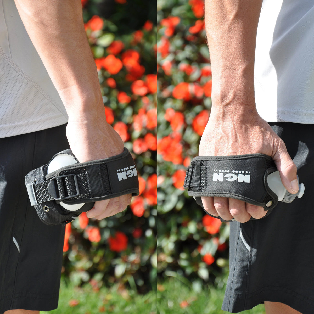 10 oz Handheld Water Bottle with Zippered Pocket M3615